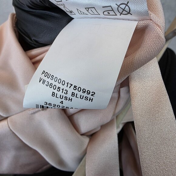 White by Vera Wang Gown Womens 4 Blush One Shoulder Formal Maxi Dress VW360513 - Picture 13 of 13